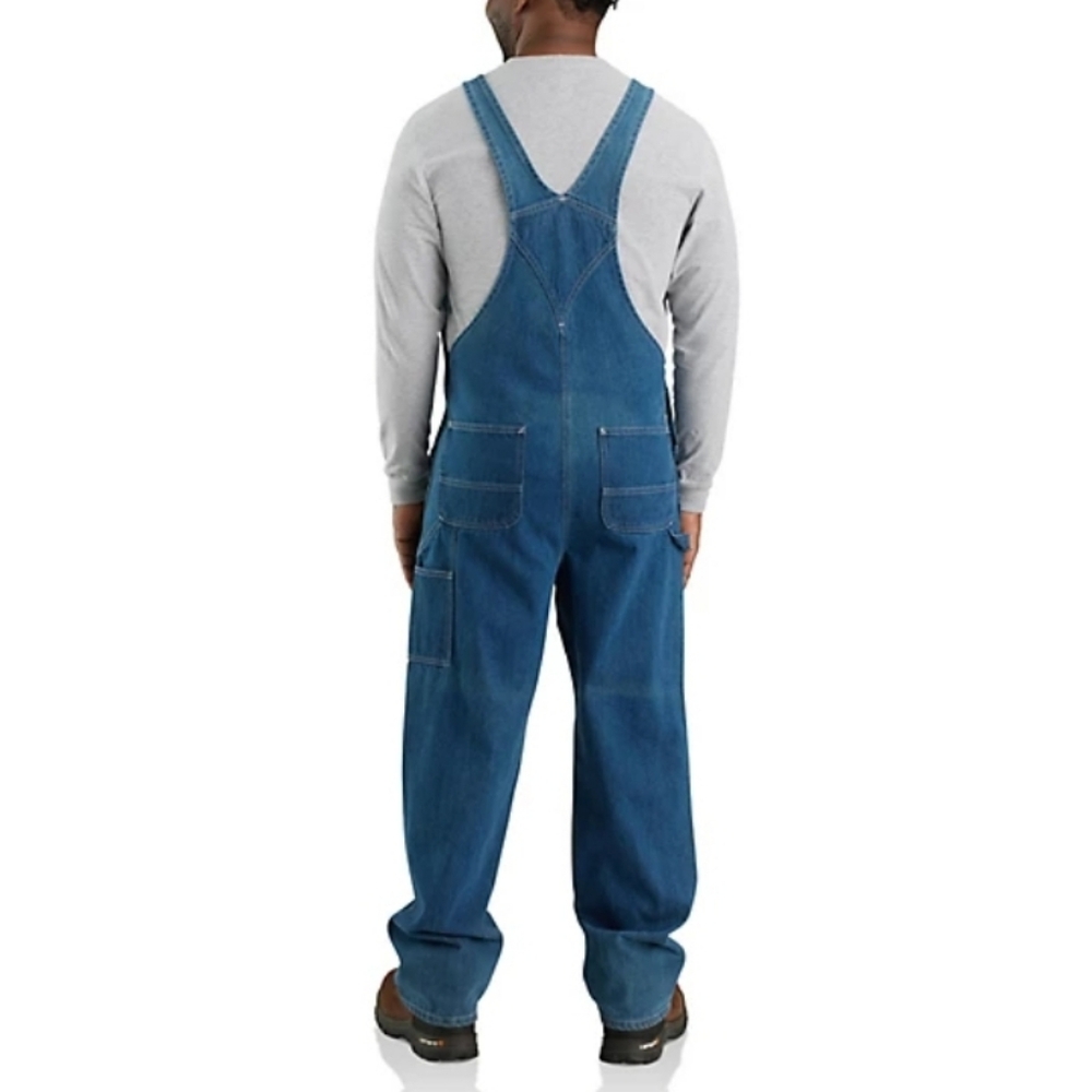 Carhartt Mens Denim 100% Cotton Overalls Blue Size 36 - Picture 5 of 11